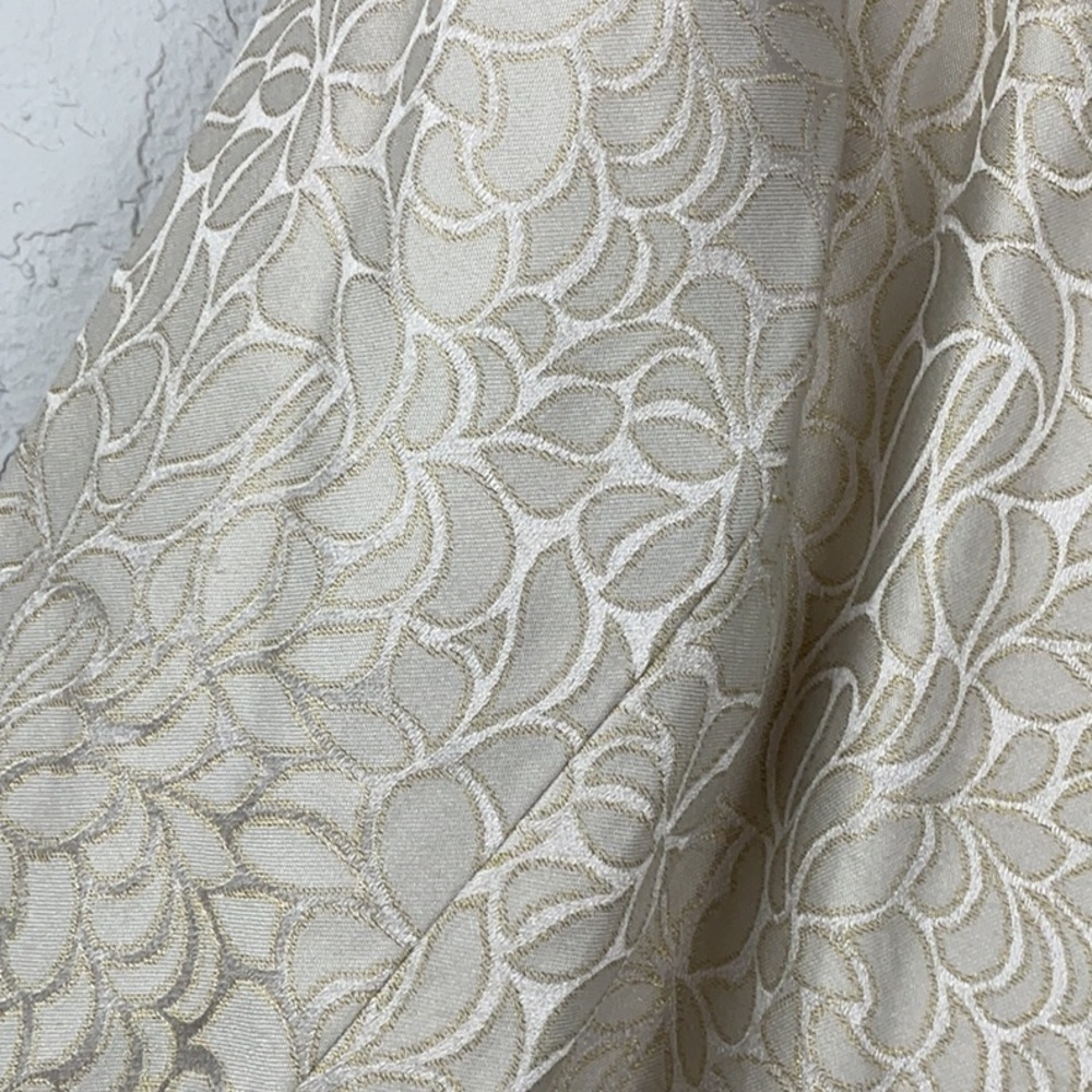 Susan Graver Cream Floral Jacquard Button Front Jacket - Picture 6 of 6